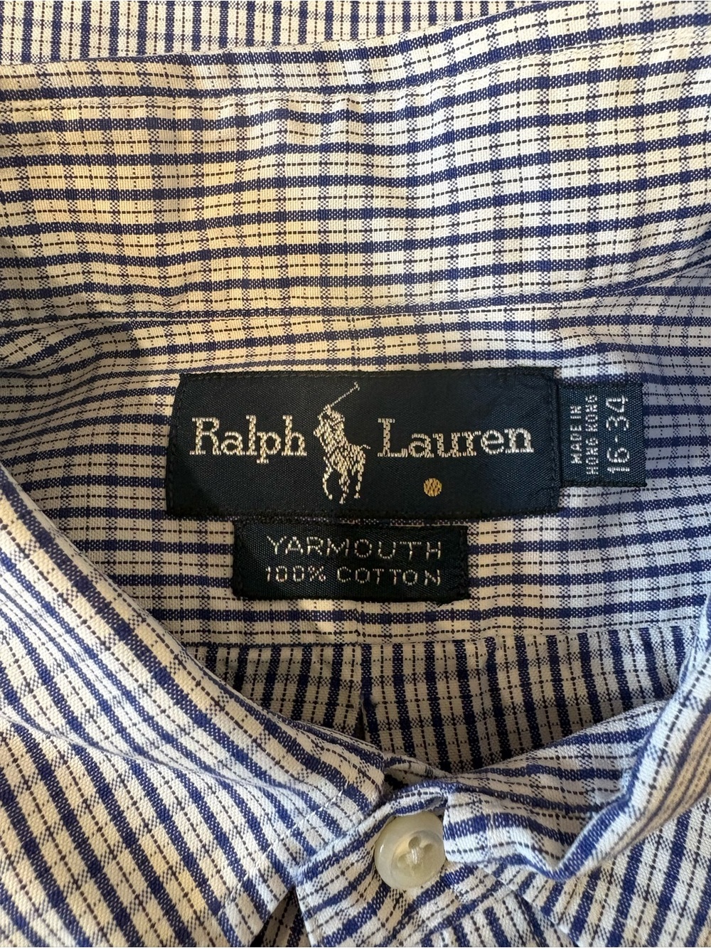 Ralph Lauren Yarmouth Men's Striped Dress Shirt, Size 16-34, 100% Cotton